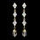 Elegance by Carbonneau Earring-E-937goldclear Elegant Gold & Clear Crystal Drop Earrings E 937