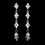 Elegance by Carbonneau Earring-E-937silverclear Elegant Silver & Clear Crystal Drop Earrings E 937