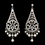 Elegance by Carbonneau Earring-E-957silver Vintage Chandelier Pearl Dangle Earrings E 957