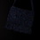 Elegance by Carbonneau EB-100-Navy Wonderful Navy Satin Glass Bead Fringe Evening Bag 100