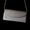 Elegance by Carbonneau EB-213-Silver Beautiful Silver Satin Beaded Evening Bag 213