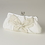 Elegance by Carbonneau EB-301-White White Matte Satin Bridal Beaded Bow Tie Evening Bag 301