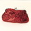 Elegance by Carbonneau EB-328-Red Red Braided Ruffle Floral Rhinestone Evening Bag 328