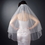 Elegance by Carbonneau FC-V-0440-F Double Layer Fingertip Length Scalloped Corded Glass Pearl Edge Veil FC V 0440 F