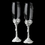 Elegance by Carbonneau FL-404-LilyHeart Crystal Heart Lily Wedding Champagne Toasting Flutes FL 404