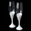 Elegance by Carbonneau FL-Daisy-White White Ceramic Daisy Flower Reception Glass Flutes