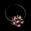 Elegance by Carbonneau Flower-Toe-Ring-2-PK Silver-Pink Rhinestone Flower Toe Ring 2