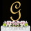 Elegance by Carbonneau G-Sparkle-Gold Sparkle ~ Swarovski Crystal Wedding Cake Topper ~ Gold Letter G