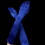 Elegance by Carbonneau Glove-Satin-131-Royal-Blue Satin Bridal Bridesmaid Gloves - Royal Blue