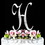 Elegance by Carbonneau H-Sparkle-Silver Sparkle ~ Swarovski Crystal Wedding Cake Topper ~ Silver Letter H