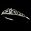 Elegance by Carbonneau HP-1009-S Headpiece 1009 Rhinestone Tiara Silver Clear