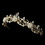 Elegance by Carbonneau Gold Clear Swarovski Crystal, Rhinestone & Freshwater Pearl Tiara Headpiece 1090