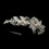 Elegance by Carbonneau HP-1772-S-Clear Silver Clear Rhinestone Floral Side Accented Bridal Side Accented Headband Headpiece 1772