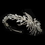 Elegance by Carbonneau HP-1782-AS-Clear Antique Silver Clear Multi Cut Rhinestone Spiral Side Accented Bridal Headpiece 1782