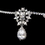 Elegance by Carbonneau Antique Silver Clear CZ Crystal "Kim Kardashian" Inspired Floral Headband Headpiece 1862