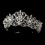 Elegance by Carbonneau HP-18693-S-Clear Silver Clear Rhinestone Floral Bridal Royal Tiara Headpiece 18693