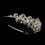 Elegance by Carbonneau HP-2295-AS-FW Antique Silver Ivory Freshwater Pearl & Crystal Floral Side Accented Headband Headpiece 2295