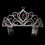Elegance by Carbonneau HP-242-Red-16 Sparkling Vintage Red Rhinestone Sweet 16 Tiara in Silver 242