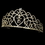 Elegance by Carbonneau HP-252-Gold-Clear-15 Glistening Quincea?era Sweet 15 or 16 Princess Tiara in Gold 252