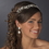 Elegance by Carbonneau HP-392-Wh Crystal and Pearl Wedding Floral Tiara Headband HP 392