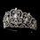Elegance by Carbonneau HP-394-AS-Clear Antique Silver Clear Rhinestone & Center CZ Crystal Royal Princess Tiara Headpiece 394