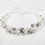 Elegance by Carbonneau HP-4360-S-IV Freshwater Pearl, Rhinestone & Swarovski Crystal Bead Ivory Sheer Ribbon Headband 4360