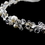 Elegance by Carbonneau HP-4360-S-IV Freshwater Pearl, Rhinestone & Swarovski Crystal Bead Ivory Sheer Ribbon Headband 4360