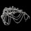 Elegance by Carbonneau HP-4463-S-CL Silver Clear Swarovski Crystal Bead & Rhinestone Headdress Draped Headband 4463