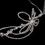 Elegance by Carbonneau HP-4479-S-DW Silver Diamond White Ribbon Headband 4479 with Rhinestones & Crystals