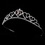 Elegance by Carbonneau HP-460-Pink-16 Sweet 16 Silver Plated Tiara Covered in Clear & Pink Rhinestones 460