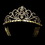 Elegance by Carbonneau HP-6031-Gold Radiant Gold Rhinestone Birthday Tiara Available in Sweet 15 or 16 Silver 6031