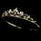 Elegance by Carbonneau HP-6240-G Crystal & Pearl Golden Bridal Tiara HP 6240