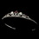 Elegance by Carbonneau HP-6240-Re Silver and Red Tiara HP 6240