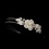 Elegance by Carbonneau HP-628-S-Clear Rhinestone Floral Side Bridal Headpiece Headband 628