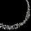 Elegance by Carbonneau HP-6438 Silver Rhodium Clear Rhinestone Vine Ivory Ribbon Headband 6438