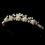 Elegance by Carbonneau HP-6443-G-Ivory Elegant Pearl & Rhinestone Bridal Tiara HP 6443 (Gold or Silver)