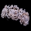 Elegance by Carbonneau HP-6450-S-CL Sparkling floral rose rhinestone tiara headpiece (Silver, Rhodium Silver or Gold)