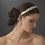 Elegance by Carbonneau HP-6470-Wht Stunning Crystal Flower Accented Bridal Ribbon Headband HP 6470