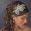 Elegance by Carbonneau HP-656-S-Ivory Silver Flower Side Accented Headpiece 656