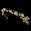 Elegance by Carbonneau HP-7802-G-Clear Golden AB Floral Headband HP 7802