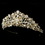 Elegance by Carbonneau HP-7825-G-Ivory Stunning Gold Crystal Pearl & Rhinestone Headpiece HP 7825
