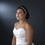 Elegance by Carbonneau HP-8209-White Ribbon Style Bridal Headband HP 8209 White