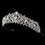 Elegance by Carbonneau HP-8271-SilverClear Silver Plated Bridal Tiara HP 8271