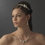 Elegance by Carbonneau HP-8336-S-Ivory Elegant Silver Rhinestone & Natural Pearl Side Accented Bridal Headband - HP 8336