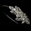 Elegance by Carbonneau HP-8341-Silver Silver Modern Rhinestone Couture Side Accented Headband - HP 8341