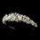 Elegance by Carbonneau HP-8384-S-FW Silver Ivory Freshwater Pearl, Swarovski Crystal & Rhinestone Flower Tiara Headpiece 8384
