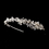 Elegance by Carbonneau HP-902-S-Ivory Silver Clear Crystal & Pearl Side-Accented Heandband Headpiece 902