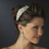Elegance by Carbonneau HP-9036-S-Clear Silver Clear Beaded Crystal & Rhinestone Side Accented Fabric Headpiece 9036