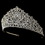 Elegance by Carbonneau HP-920-S-CL Silver Clear Crystal and Rhinestone Heart Tiara Headpiece 920