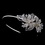 Elegance by Carbonneau HP-944-AS-Clear Silver Crystal Side Accented Flower Headband HP 944